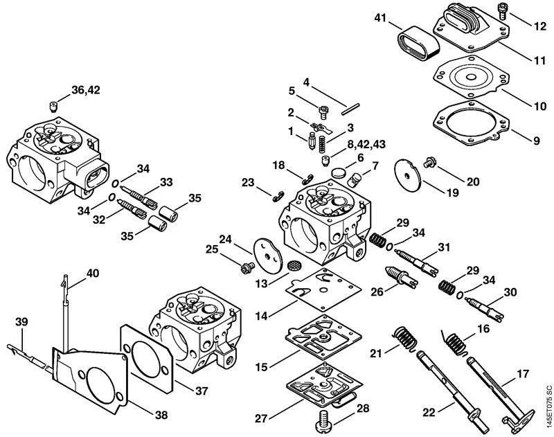 STIHL 1128-121-5602 Vaste sproeier 0.70 positie 8 technische tekening