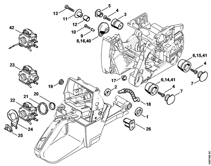 STIHL 1128-120-0626 Carburateur HD-24C positie 22 technische tekening