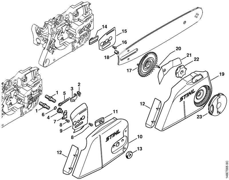 STIHL 1121-648-2200 Spanwiel positie 22 technische tekening
