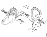 STIHL 1123-791-7300 Stop positie 4 technische tekening