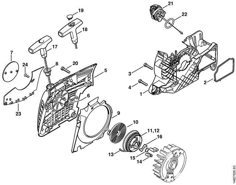 STIHL 1133-967-1502 Typeplaatje MS 270 C positie 7 technische tekening