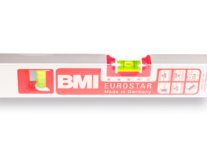 BMI Blokwaterpas Eurostar 80 cm aluminium, 2 libellen