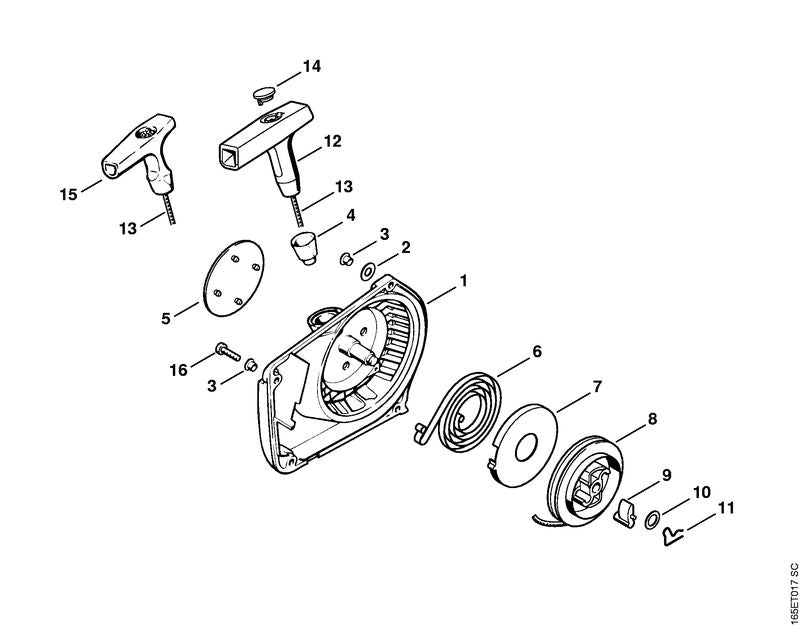 STIHL 1121-967-1515 Typeplaatje MS 240 positie 5 technische tekening