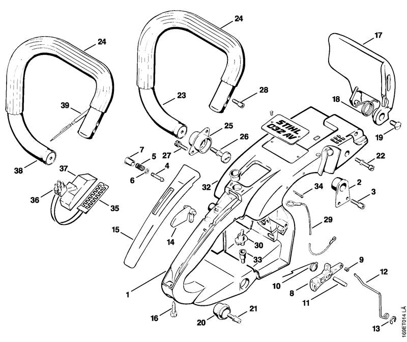 STIHL 1113-790-9910 AV-rubber positie 20 technische tekening