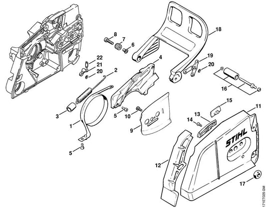 STIHL 1124-656-1505 Beschermer positie 12 technische tekening