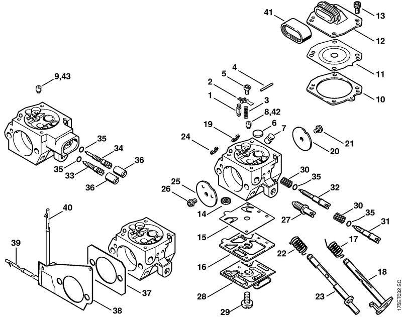 STIHL 1128-122-6806 Stelschroef stat. toerental positie 34 technische tekening