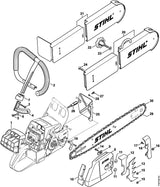 STIHL 1128-891-8600 Houder positie 7 technische tekening