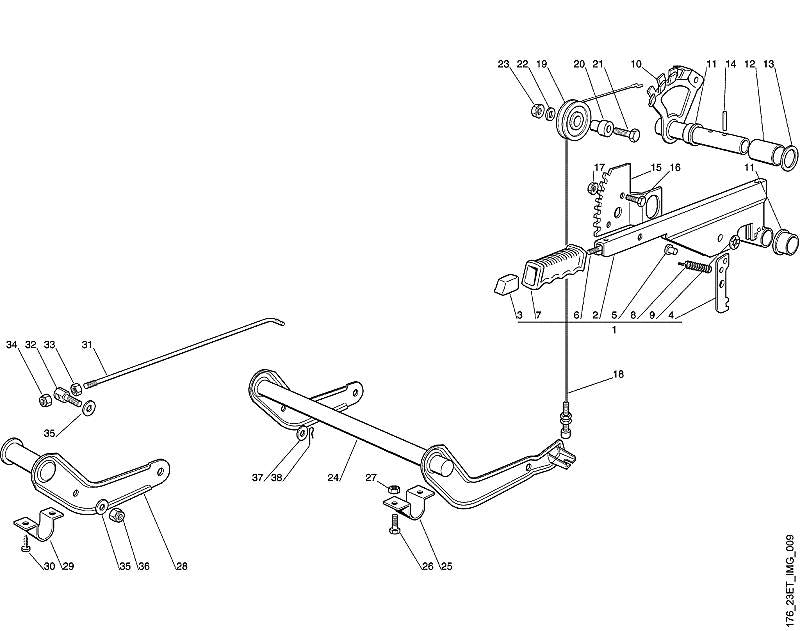 STIHL 9386-620-2710 spanpen 5x32 positie 14 technische tekening