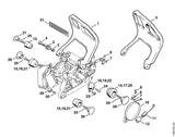STIHL 0000-997-0628 Veer positie 9 technische tekening