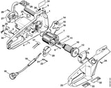 STIHL 1207-430-1500 Overstroominschakelaar 120 V positie 14 technische tekening