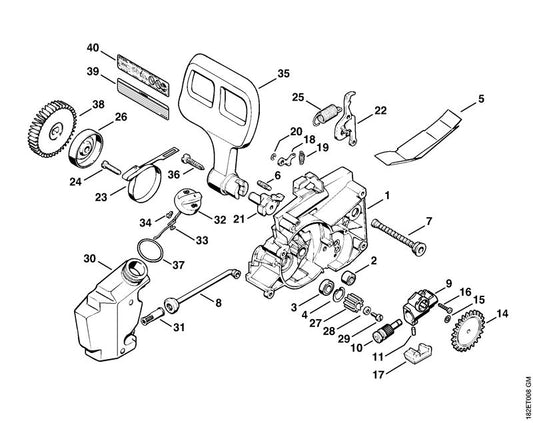 STIHL 1207-431-6400 Isolatiefolie positie 5 technische tekening