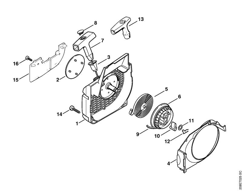 STIHL 1123-084-7800 Segment positie 4 technische tekening
