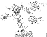 STIHL 1135-029-2300 Cilindervoetpakking 0,5 mm positie 10 technische tekening