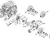 STIHL 1135-160-2050 Koppeling positie -1 technische tekening