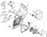 STIHL 1135-007-1004 Set afdekplaat positie -1 technische tekening