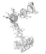 STIHL 1124-020-9401 Decompressieklep positie 7 technische tekening