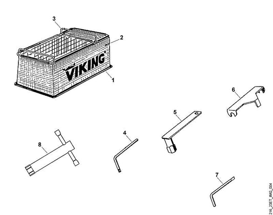 STIHL 6000-890-2200 montagegereedschap positie 6 technische tekening