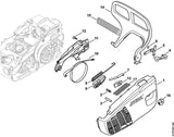 STIHL 1137-640-1700 Kettingtandwieldeksel positie -1 technische tekening