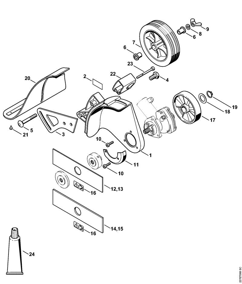 STIHL 9455-621-1920 Borgveer 18x1,2 positie 19 technische tekening