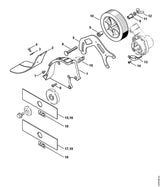 STIHL 4180-713-4502 Beschermer positie 13 technische tekening