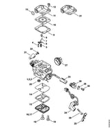 STIHL 1143-007-1701 Carb. membraanset positie -1 technische tekening