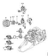 STIHL 1143-430-1000 Schakelrelais positie 10 technische tekening