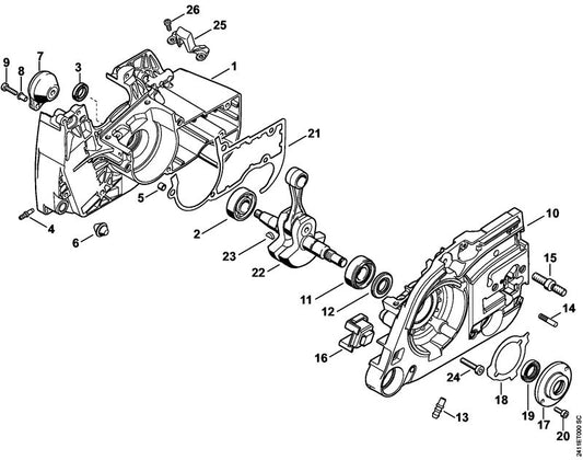 STIHL 4252-029-0500 Pakking positie 18 technische tekening