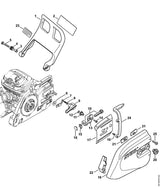 STIHL 4252-640-1700 Kettingtandwieldeksel positie 19 technische tekening
