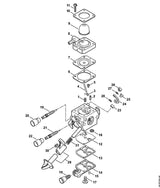 STIHL 4241-122-6703 Hoofdstelschroef positie 21 technische tekening