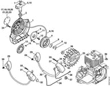 STIHL 4134-400-1200 Vliegwiel positie 25 technische tekening