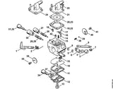 STIHL 4134-120-6800 Stelschroef stat. toerental positie 28 technische tekening