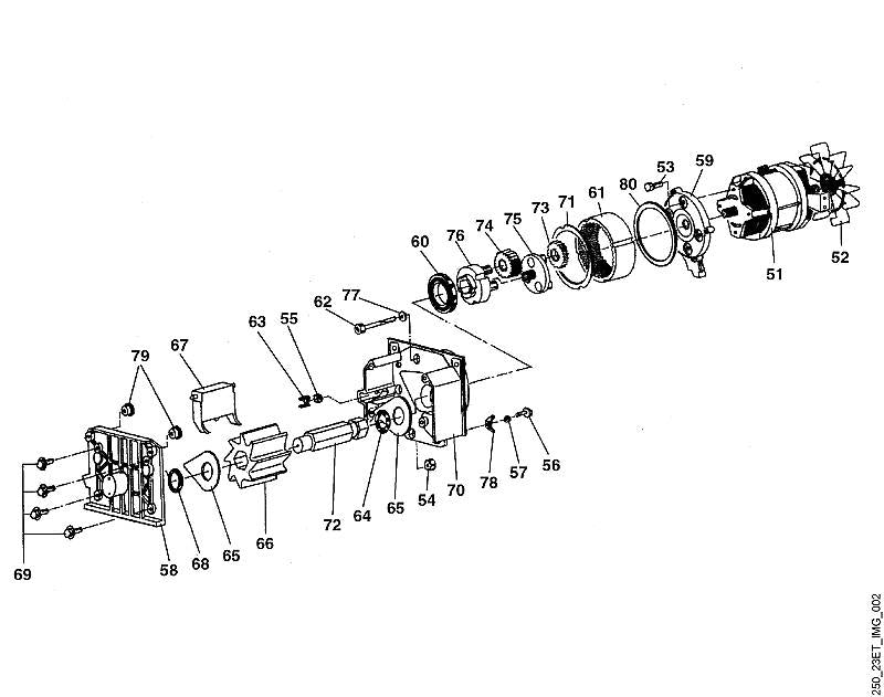 STIHL 9008-319-1780 inbusbout M8x16 positie 53 technische tekening