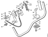 STIHL 4134-790-1351 Bedieningshandgreep positie 4 technische tekening
