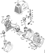 STIHL 4180-967-1535 Typeplaatje KM 130 positie 11 technische tekening