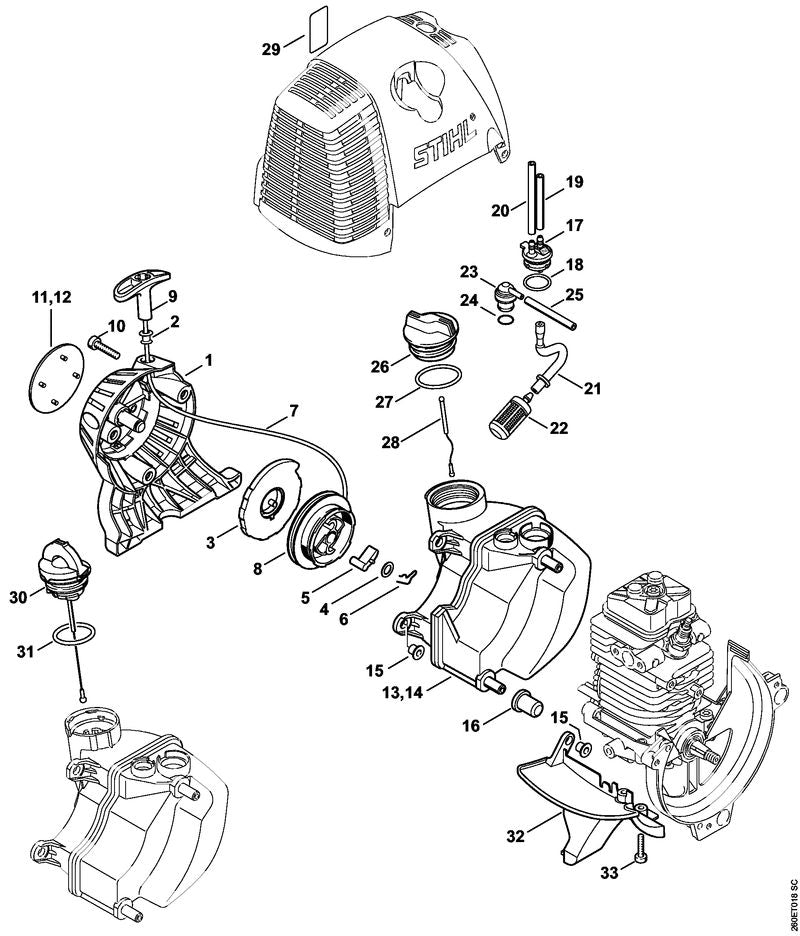 STIHL 4180-967-1535 Typeplaatje KM 130 positie 11 technische tekening