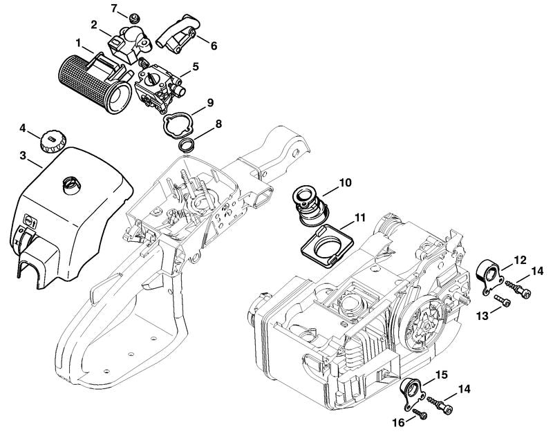 STIHL 1129-120-0654 Carburateur C1Q-S127D positie 5 technische tekening