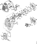 STIHL 4180-080-1602 Kap positie 29 technische tekening