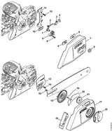 STIHL 1127-664-2200 Afdekkap positie 5 technische tekening