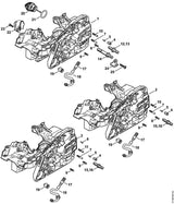 STIHL 0000-664-2407 Kraagbout M8 positie 14 technische tekening