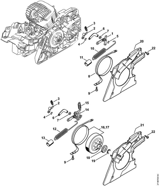STIHL 1141-162-5801 Strip positie 6 technische tekening