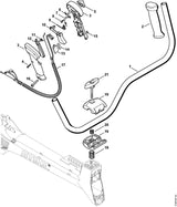 STIHL 4180-180-1153 Gaskabel positie 17 technische tekening