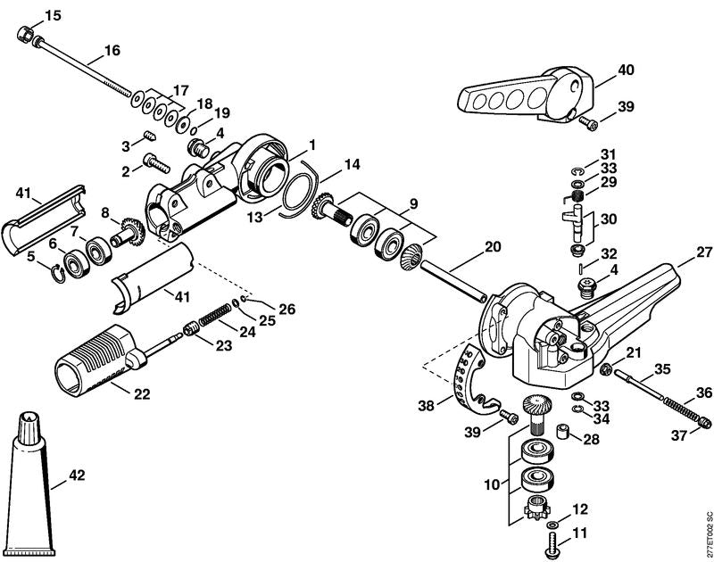 STIHL 6911-640-7300 drijfwielset positie -1 technische tekening