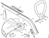 STIHL 4130-711-3200 aandrijfas positie 3 technische tekening