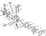 STIHL 4229-120-7101 Gasklepas m hefboom positie 1 technische tekening