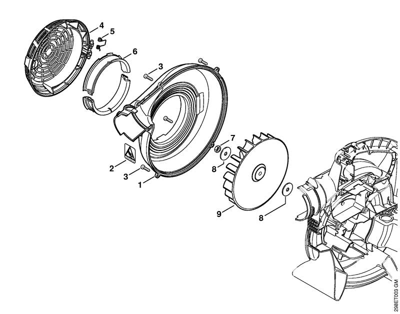 STIHL 4241-700-4104 Rotorhuis buiten positie 1 technische tekening