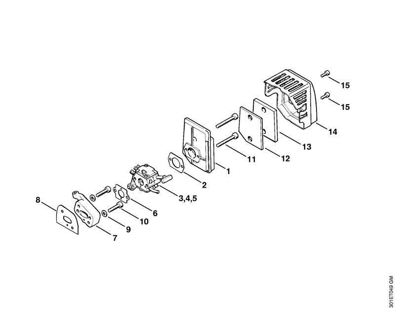 STIHL 4126-120-0610 Carburateur WT-45A positie 4 technische tekening