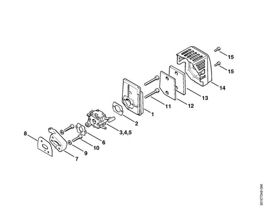 STIHL 4126-124-0801 Filter positie 13 technische tekening