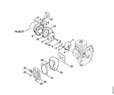 STIHL 4123-195-7200 Pal positie 2 technische tekening