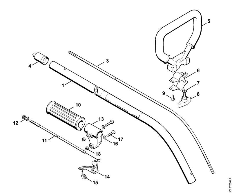 STIHL 9208-260-0900 Zeskantmoer M6 positie 12 technische tekening