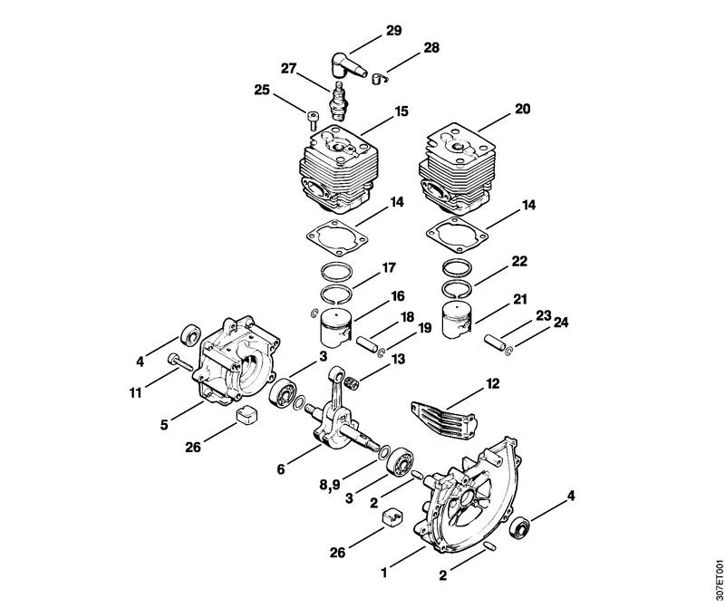 STIHL 4126-034-3000 Zuigerveer Ø 34x1,5 mm positie 22 technische tekening